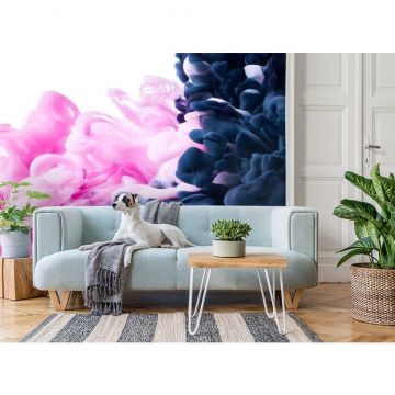 Обои виниловые на флизелине Design Studio 3D (Дизайн Студио 3Д) Флюидная дымка Соединение цветов Бесшовная Фреска Ultra (FLD-012)