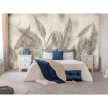 Обои виниловые на флизелине Design Studio 3D (Дизайн Студио 3Д) Leaves Колосья в бежевом цвете Песок (LVS-004)