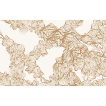 Обои виниловые на флизелине Design Studio 3D (Дизайн Студио 3Д) Line Style Роскошные золотые линии Песок (LST-001)