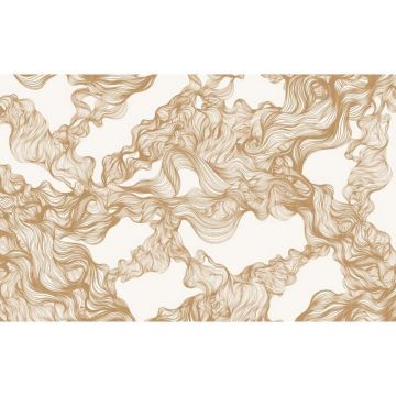 Обои виниловые на флизелине Design Studio 3D (Дизайн Студио 3Д) Line Style Переплет из золотых линий Песок (LST-006)