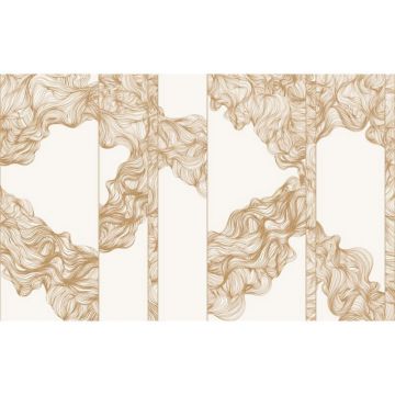 Обои виниловые на флизелине Design Studio 3D (Дизайн Студио 3Д) Line Style Линии золотой геометрии Акварель (LST-011)