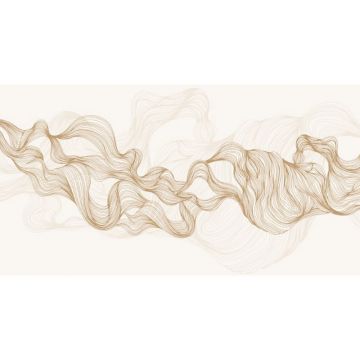 Обои виниловые на флизелине Design Studio 3D (Дизайн Студио 3Д) Line Style Золотые узорчатые линии Акварель (LST-016)