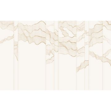 Обои виниловые на флизелине Design Studio 3D (Дизайн Студио 3Д) Line Style Золотая геометрия линий Бесшовная Фреска Classic (LST-021)