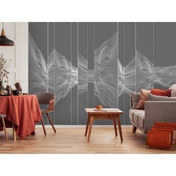 Обои виниловые на флизелине Design Studio 3D (Дизайн Студио 3Д) Line Style Безупречная геометрия в ночи Бесшовная Фреска Гранд (LST-027)