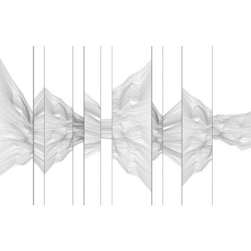 Обои виниловые на флизелине Design Studio 3D (Дизайн Студио 3Д) Line Style Безупречная черно-белая геометрия Акварель (LST-028)