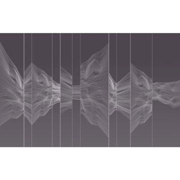 Обои виниловые на флизелине Design Studio 3D (Дизайн Студио 3Д) Line Style Безупречная геометрия в сиреневых тонах Бесшовная Фреска Ultra (LST-030)