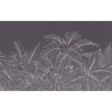 Обои виниловые на флизелине Design Studio 3D (Дизайн Студио 3Д) Line Style Тропики в ночном свете Бесшовная Фреска Ultra (LST-034)