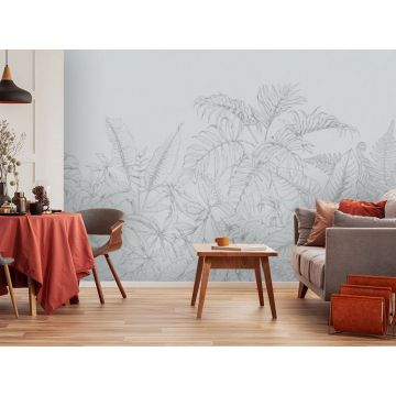 Обои виниловые на флизелине Design Studio 3D (Дизайн Студио 3Д) Line Style Тропические линии на светлом Песок (LST-035)