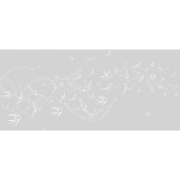 Обои виниловые на флизелине Design Studio 3D (Дизайн Студио 3Д) Line Style Грациозные серебряные ласточки Акварель (LST-048)