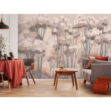 Обои виниловые на флизелине Design Studio 3D (Дизайн Студио 3Д) Picturesque Густые верхушки деревьев копия Бесшовная Фреска Гранд (PRS-009)