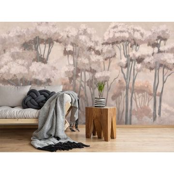 Обои виниловые на флизелине Design Studio 3D (Дизайн Студио 3Д) Picturesque Густые верхушки деревьев копия Бесшовная Фреска Ultra (PRS-009)