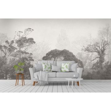 Обои виниловые на флизелине Design Studio 3D (Дизайн Студио 3Д) Vintage Винтажный лес сепия Канвас (VG-010)