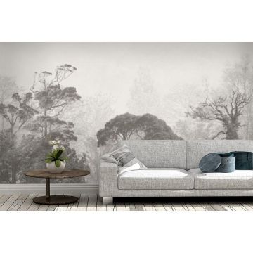 Обои виниловые на флизелине Design Studio 3D (Дизайн Студио 3Д) Vintage Винтажный лес сепия Бесшовная Фреска Classic (VG-010)