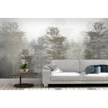 Обои виниловые на флизелине Design Studio 3D (Дизайн Студио 3Д) Vintage Винтажный туманный лес Песок (VG-011)