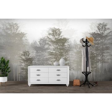 Обои виниловые на флизелине Design Studio 3D (Дизайн Студио 3Д) Vintage Винтажный туманный лес Песок (VG-011)