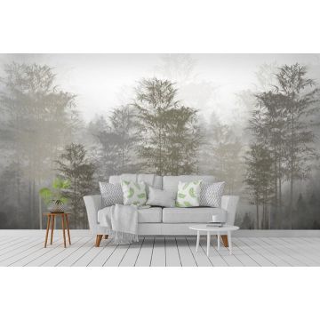 Обои виниловые на флизелине Design Studio 3D (Дизайн Студио 3Д) Vintage Винтажный туманный лес Акварель (VG-011)