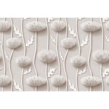 Обои виниловые на флизелине Design Studio 3D (Дизайн Студио 3Д) Volume Объемная стена с одуванчиками Бесшовная Фреска Гранд (VL-001)