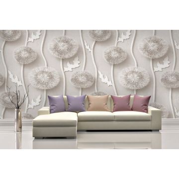 Обои виниловые на флизелине Design Studio 3D (Дизайн Студио 3Д) Volume Объемные одуванчики Бесшовная Фреска Гранд (VL-002)