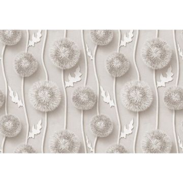 Обои виниловые на флизелине Design Studio 3D (Дизайн Студио 3Д) Volume Объемные одуванчики Бесшовная Фреска Ultra (VL-002)