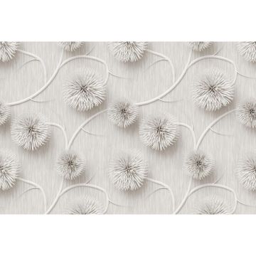 Обои виниловые на флизелине Design Studio 3D (Дизайн Студио 3Д) Volume Объемная вязь с одуванчиками Песок (VL-004)