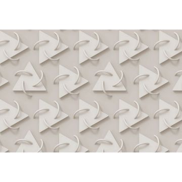 Обои виниловые на флизелине Design Studio 3D (Дизайн Студио 3Д) Volume Узор из объемных треугольников Песок (VL-009)