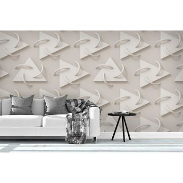 Обои виниловые на флизелине Design Studio 3D (Дизайн Студио 3Д) Volume Узор из объемных треугольников Канвас (VL-009)