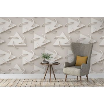 Обои виниловые на флизелине Design Studio 3D (Дизайн Студио 3Д) Volume Узор из объемных треугольников Акварель (VL-009)