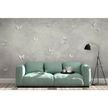 Обои виниловые на флизелине Design Studio 3D (Дизайн Студио 3Д) Volume Объемные бабочки на стене Канвас (VL-010)