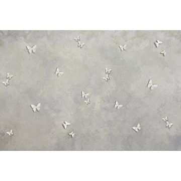 Обои виниловые на флизелине Design Studio 3D (Дизайн Студио 3Д) Volume Объемные бабочки на стене Акварель (VL-010)