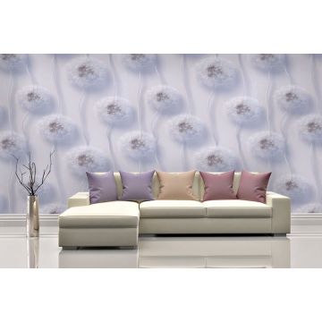 Обои виниловые на флизелине Design Studio 3D (Дизайн Студио 3Д) Volume Стена с объемными одуванчиками Бесшовная Фреска Гранд (VL-012)