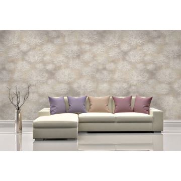 Обои виниловые на флизелине Design Studio 3D (Дизайн Студио 3Д) Volume Барельеф пионы Бесшовная Фреска Гранд (VL-013)