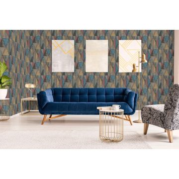 Обои виниловые на флизелине Grandeco (Грандэко) Life Nomad 10,05х0,53 м (A 51101)