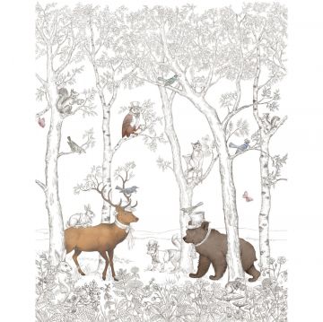 Панно виниловое на флизелине Grandeco (Грандэко) Jack n Rose 2024 2,8х2,12 м (JS 6001)