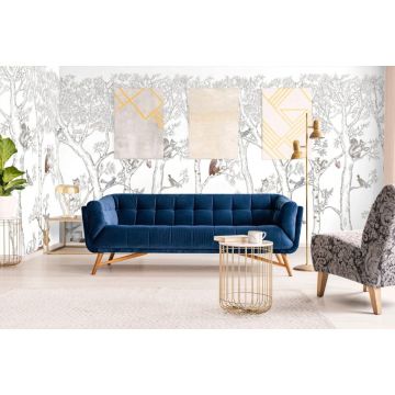 Панно виниловое на флизелине Grandeco (Грандэко) Jack n Rose 2024 2,8х2,12 м (JS 6001)