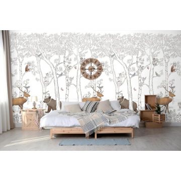 Панно виниловое на флизелине Grandeco (Грандэко) Jack n Rose 2024 2,8х2,12 м (JS 6001)