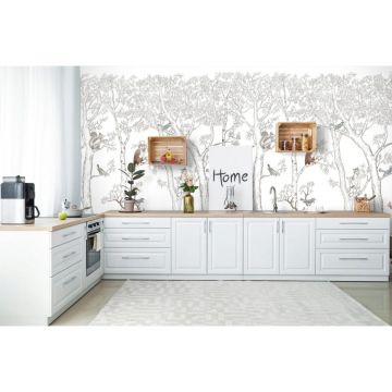 Панно виниловое на флизелине Grandeco (Грандэко) Jack n Rose 2024 2,8х2,12 м (JS 6001)