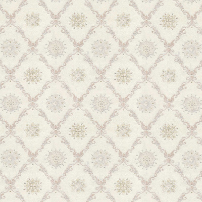 Обои виниловые Decori Decori (Декори Декори) Amore Майолика бело-розовая 10,5х1,06 м (82824)
