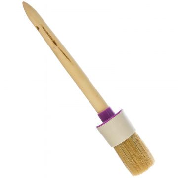 Кисть круглая Krafor 10 40 мм натуральная щетина деревянная ручка (001-0040)