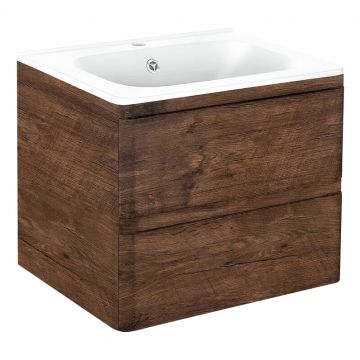 База под раковину Vincea (Винчея) Vico 600 подвесная, 2 выкатных ящика soft close, R.Wood VMC-2V600RW