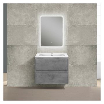 База под раковину Vincea (Винчея) Vico 600 подвесная, 2 выкатных ящика soft close, Beton VMC-2V600BT