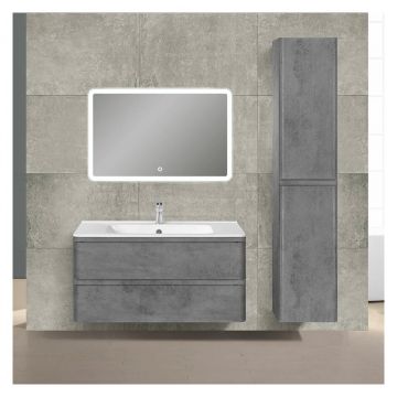 База под раковину Vincea (Винчея) Vico 1000 подвесная, 2 выкатных ящика soft close, Beton VMC-2V100BT