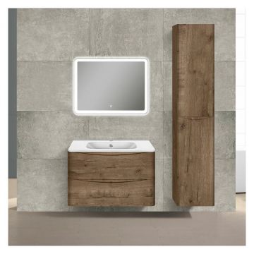 База под раковину Vincea (Винчея) Paola 800 подвесная, 2 выкатных ящика soft close, V.Oak VMC-2P800VO