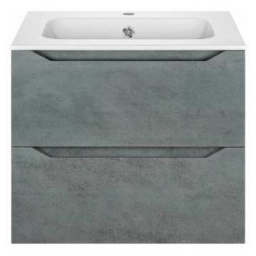 База под раковину Vincea (Винчея) Norma 600 подвесная, 2 выкатных ящика soft close, Beton VMC-2N600BT