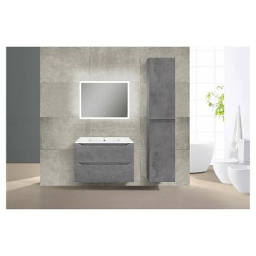 База под раковину Vincea (Винчея) Norma 800 подвесная, 2 выкатных ящика soft close, Beton VMC-2N800BT