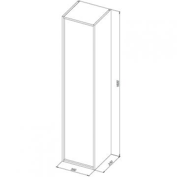 Шкафы-пенал Aquanet Lino (Flat) 35 белый глянец 00295039