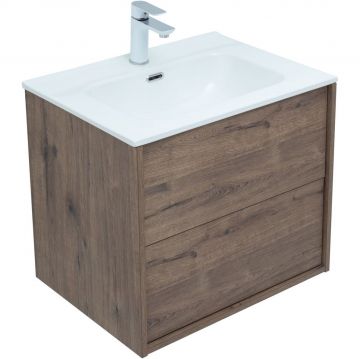 Тумба с раковиной Aquanet (Акванет) Lino 60 (Flat) дуб веллингтон 00287541