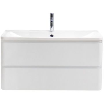 База под раковину подвесная BelBagno (Бельбагно) Albano с двумя выкатными ящиками Bianco Lucido 1000x450x500 ALBANO-1000-2C-SO-BL