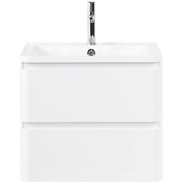 База под раковину подвесная BelBagno (Бельбагно) Albano с двумя выкатными ящиками Bianco Lucido 600x450x500 ALBANO-600-2C-SO-BL