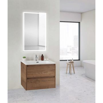 База под раковину подвесная BelBagno KRAFT 39 с двумя выкатными ящиками Rovere Tabacco 500х390x500 KRAFT 39-500/390-2C-SO-RT