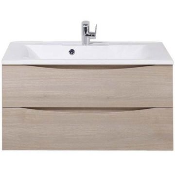 База под раковину подвесная BelBagno (Бельбагно) MARINO с двумя выкатными ящиками Rovere Grigio 900x450x500 MARINO-900-2C-SO-RG-P